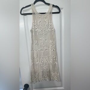 Elegant Cream Lace Bathing Suit Cover